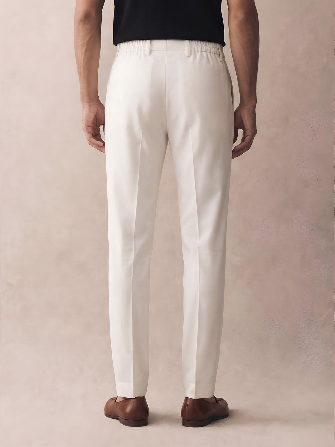Aespen Premium Off-White Tailored Smart Trousers - Aespenfashion.com