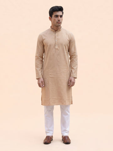 Aespen Classic Beige Kurta Pant for Mens - Aespenfashion.com
