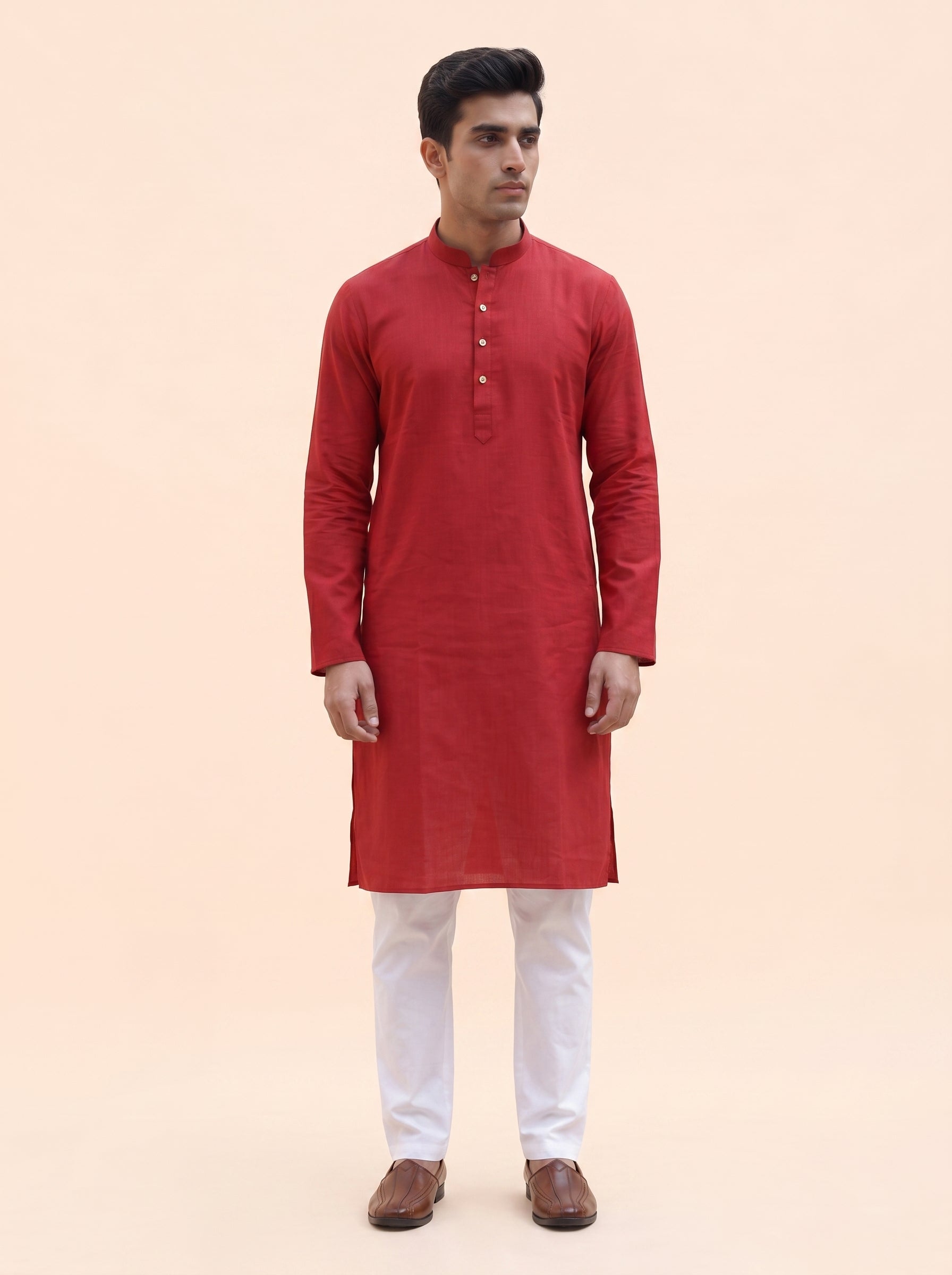 Aespen Regal Maroon Kurta Pant for Mens - Aespenfashion.com