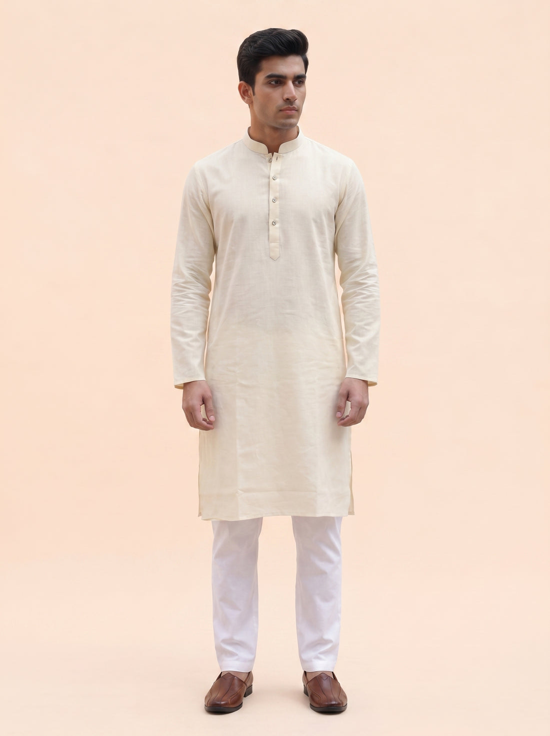 Aespen Royal Cream Kurta Pant for Mens - Aespenfashion.com