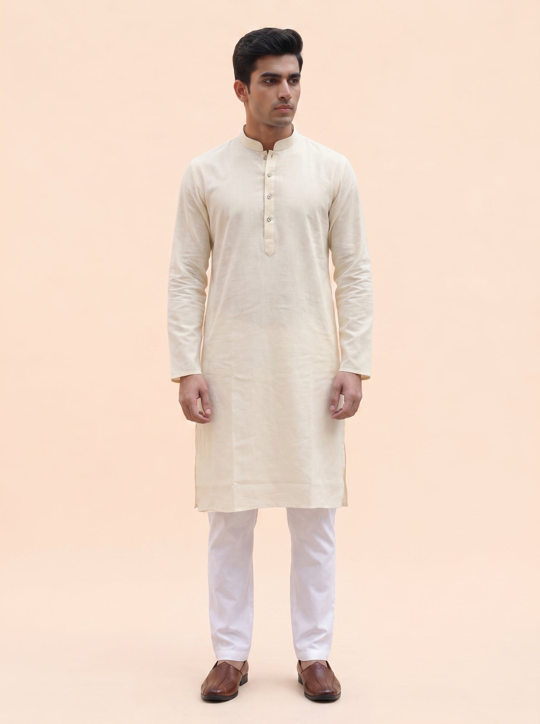 Aespen Royal Cream Kurta Pant for Mens - Aespenfashion.com