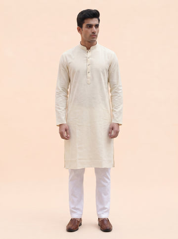 Aespen Royal Cream Kurta Pant for Mens - Aespenfashion.com