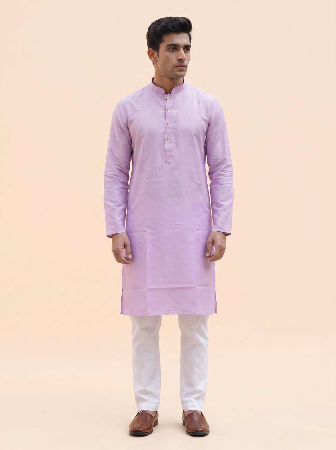 Aespen Lavender Luxe Kurta Pant Set for Men - Aespenfashion.com