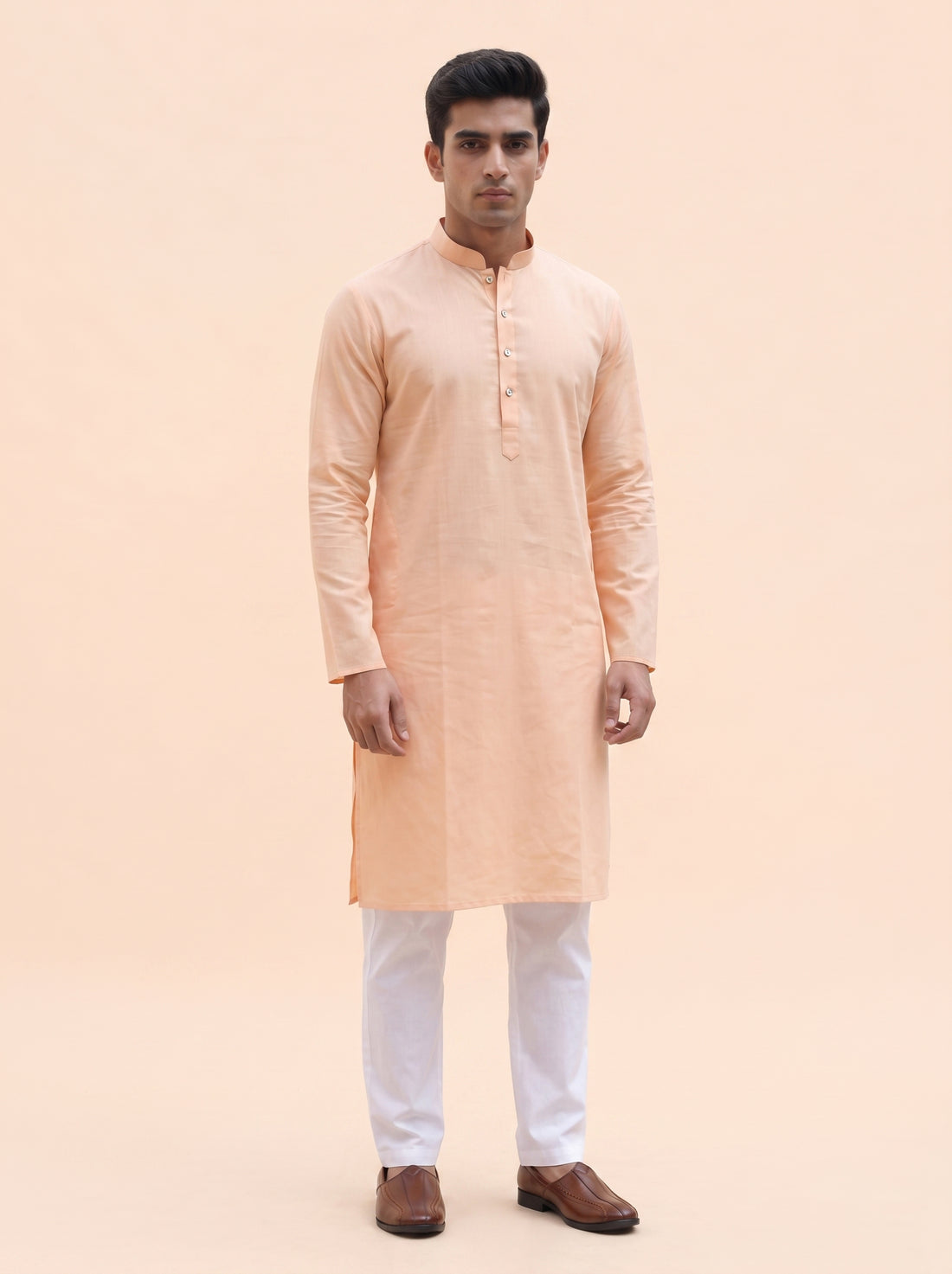 Aespen Peach Aura Kurta Pant for Mens - Aespenfashion.com
