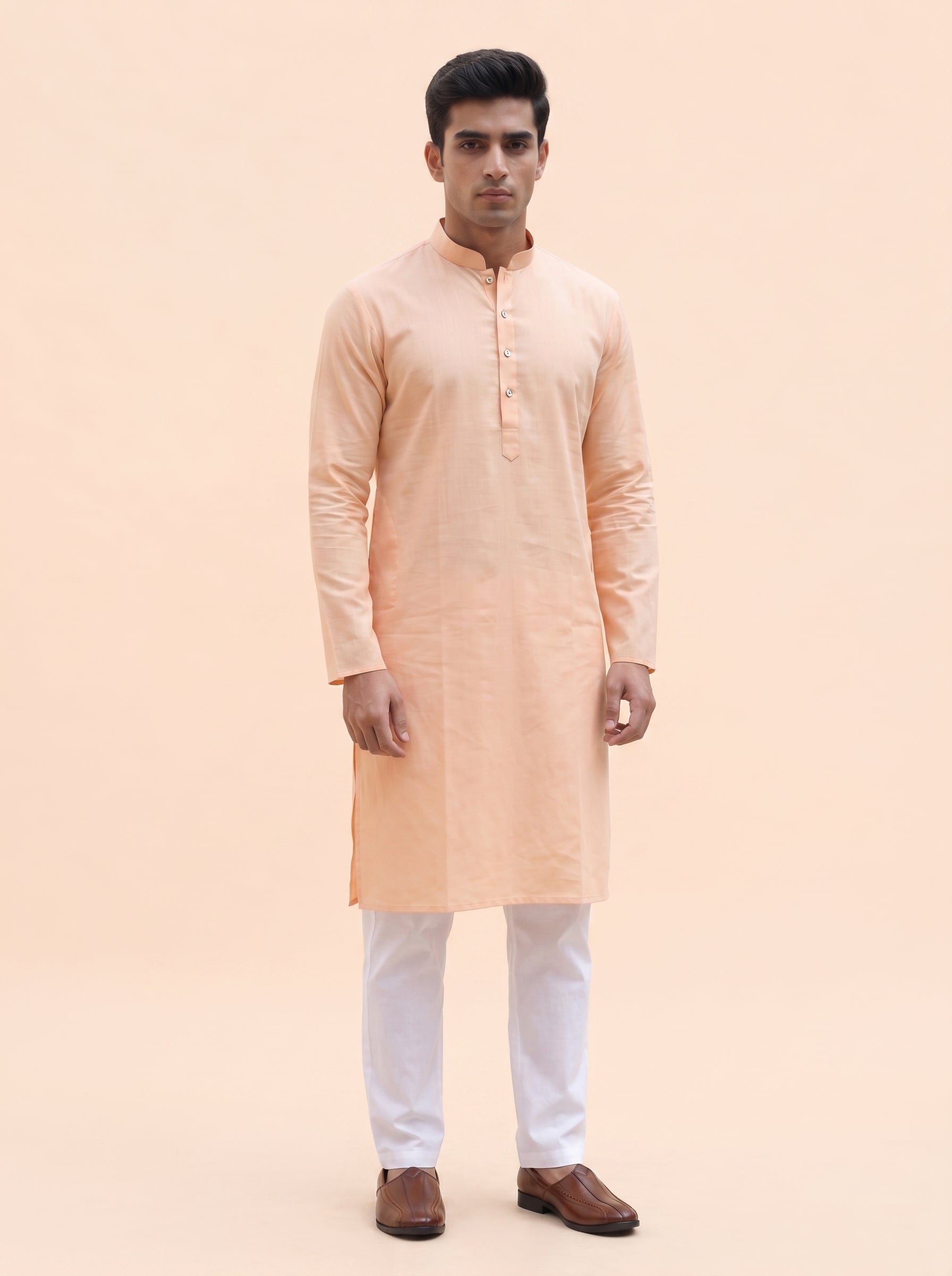 Aespen Peach Aura Kurta Pant for Mens - Aespenfashion.com