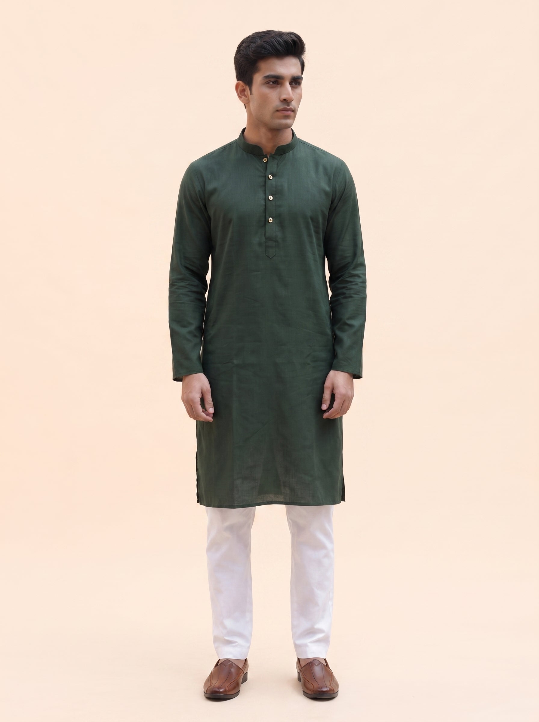 Aespen Emerald Green Kurta Pant for Mens - Aespenfashion.com