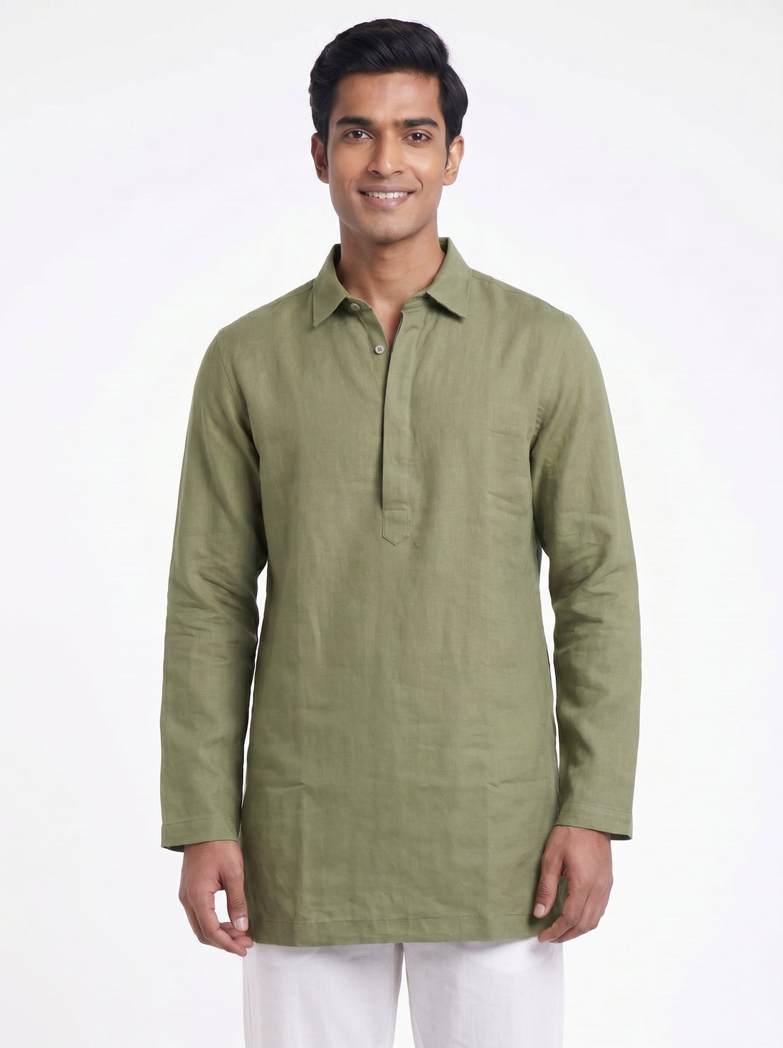 Aespen Dark Green Linen Kurta Pant Men - Stylish Comfort and Versatile Style