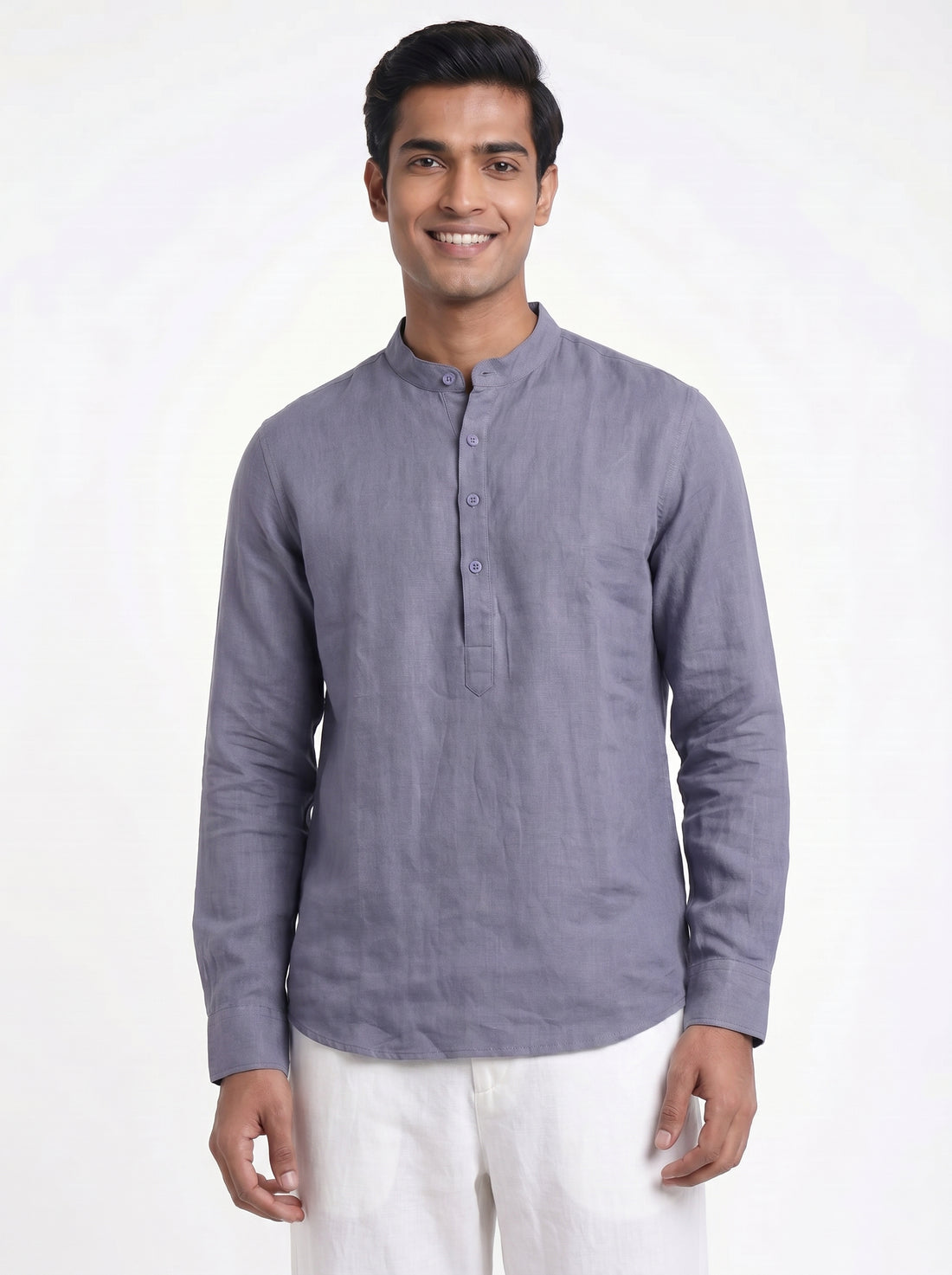Aespen Blue Linen Kurta Pant for Men - Stylish Comfort for All Occasions