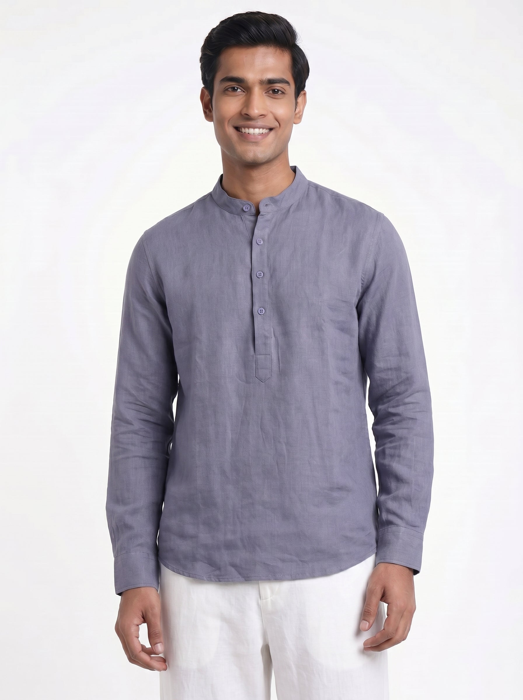 Aespen Blue Linen Kurta Pant for Men - Stylish Comfort for All Occasions