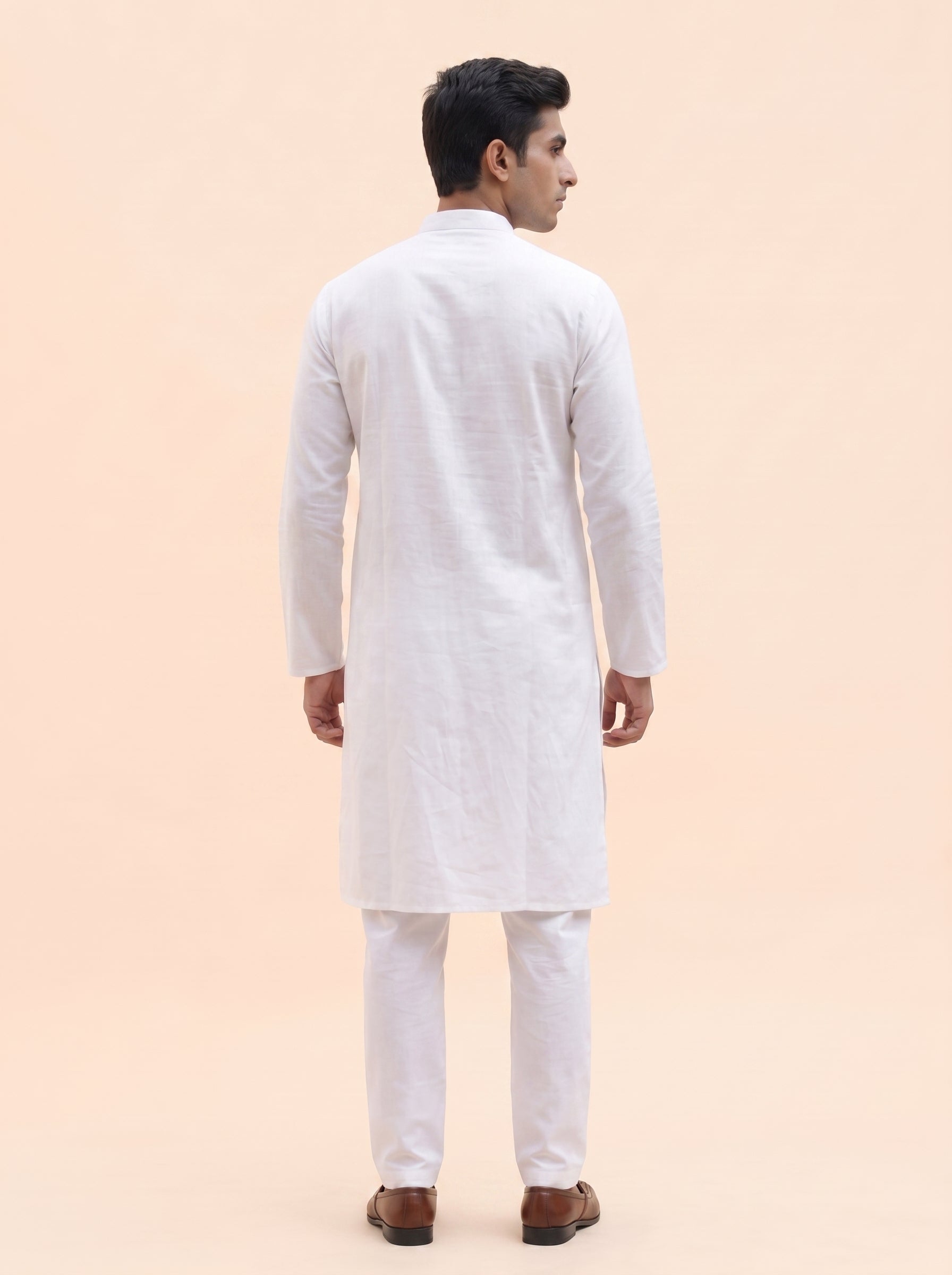 Aespen Ivory White Classic Kurta Pant for Mens - Aespenfashion.com