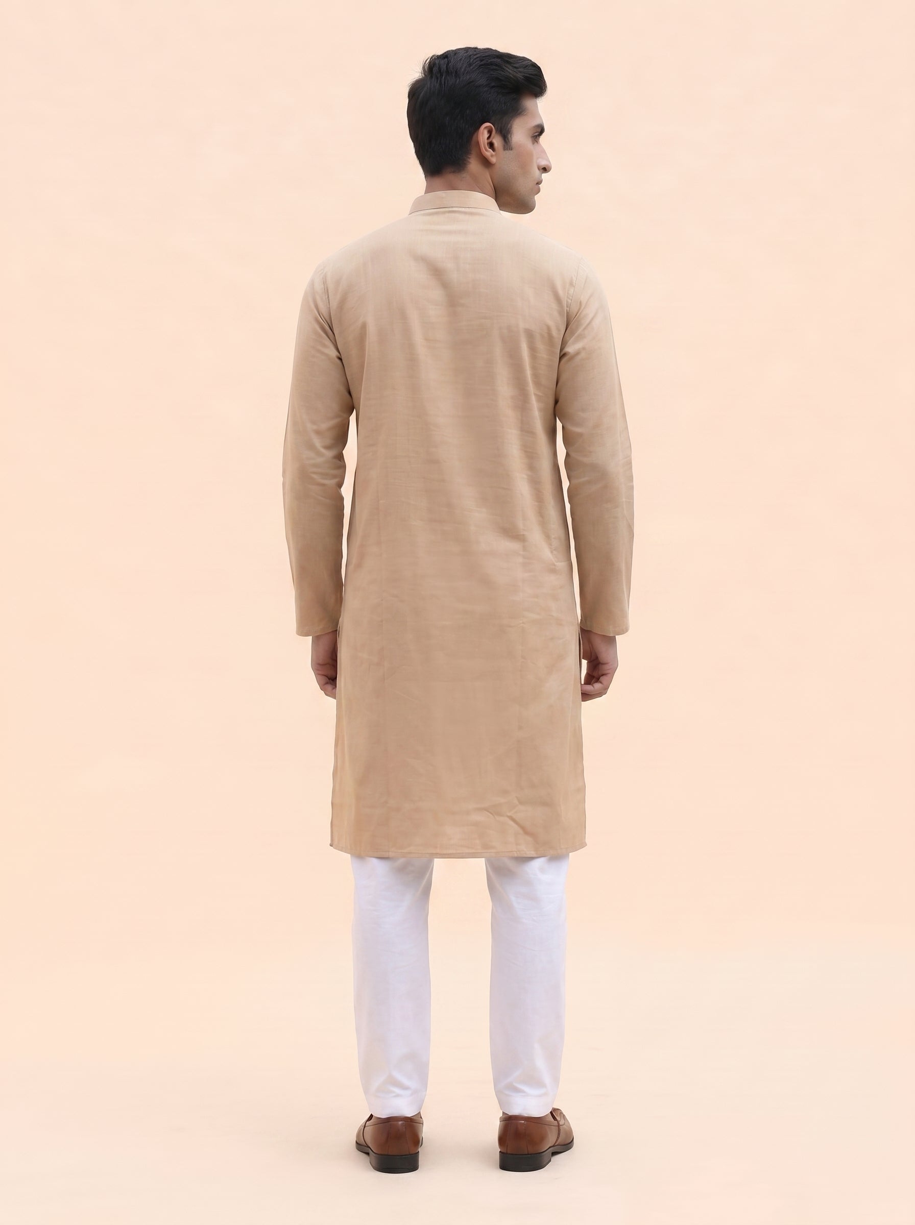 Aespen Classic Beige Kurta Pant for Mens - Aespenfashion.com