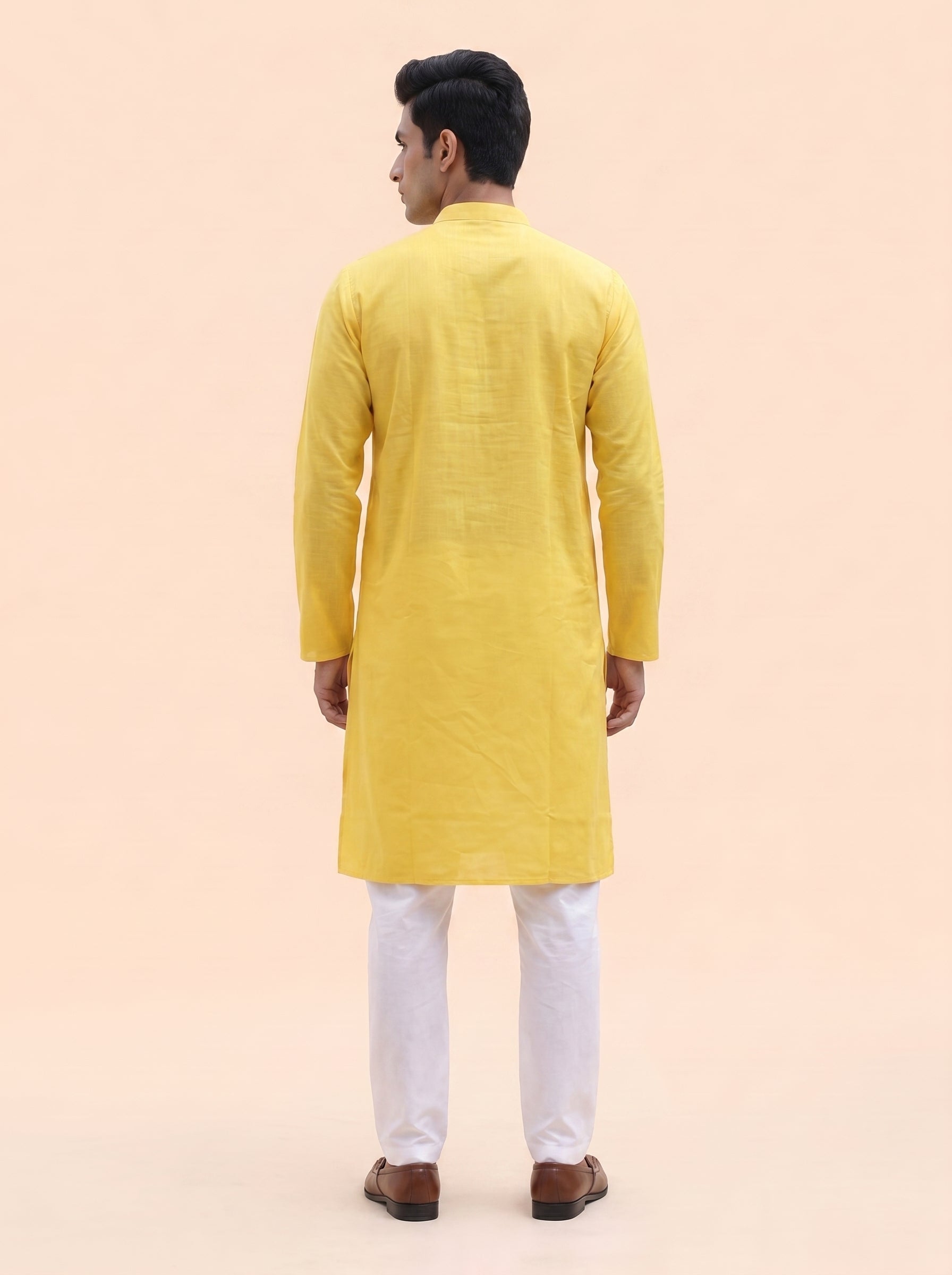 Aespen Sunray Yellow Kurta Pant for Mens - Aespenfashion.com
