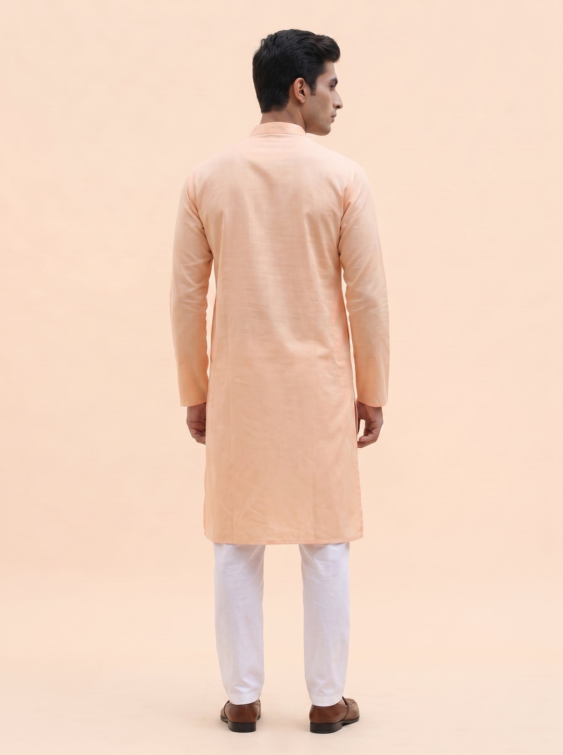 Aespen Peach Aura Kurta Pant for Mens - Aespenfashion.com