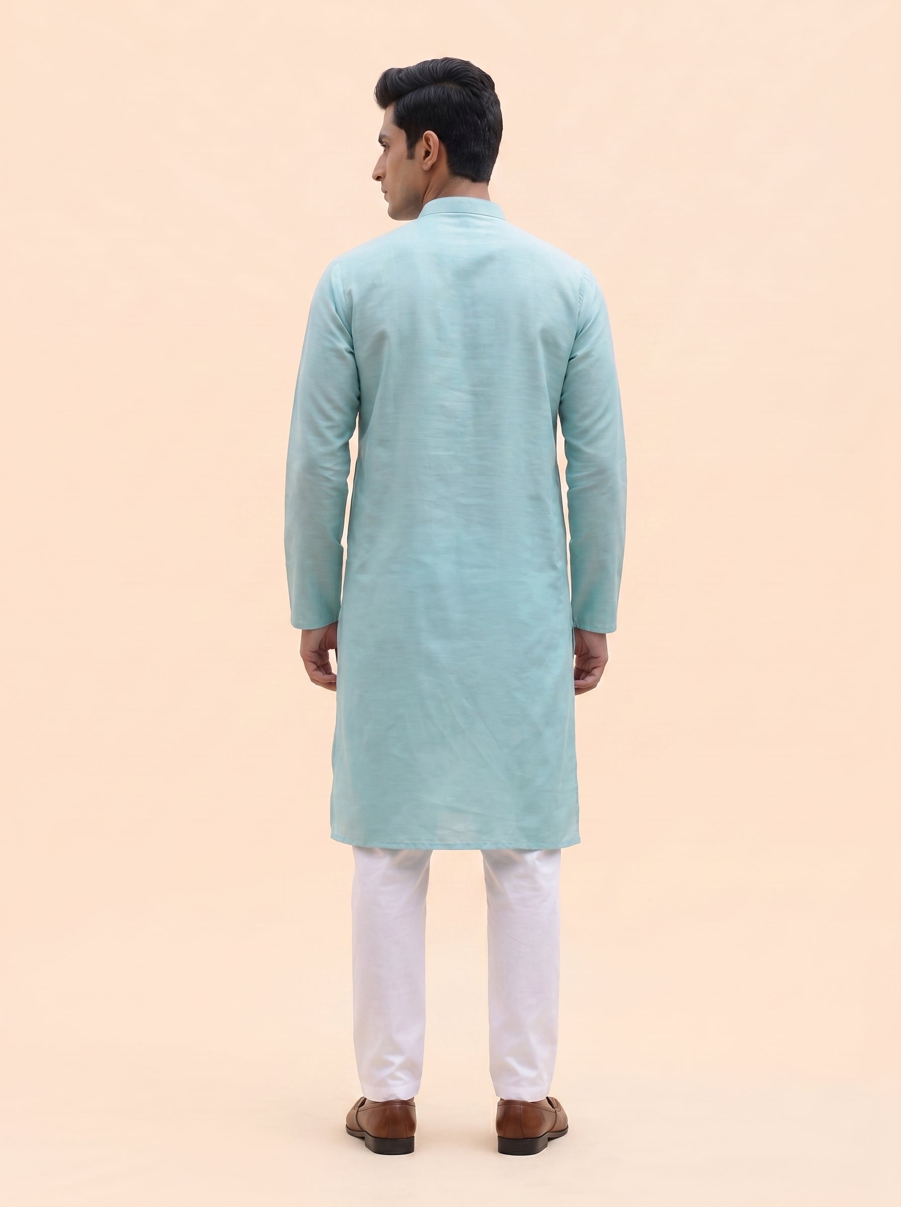 Aespen Aqua Mist Kurta Pant for Mens - Aespenfashion.com