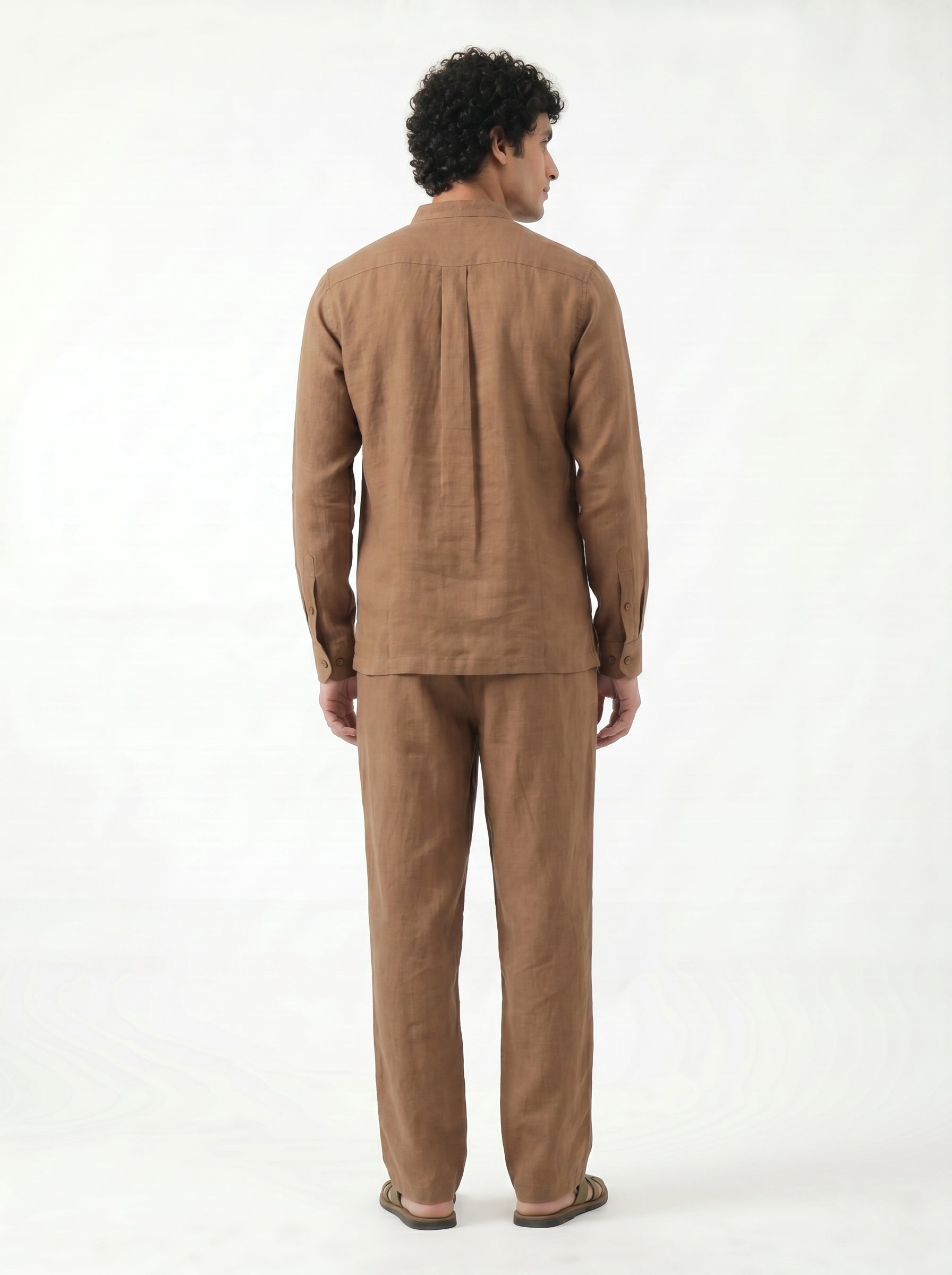 Aespen Brown Linen Kurta Pant for Men - Stylish and Comfortable Attire
