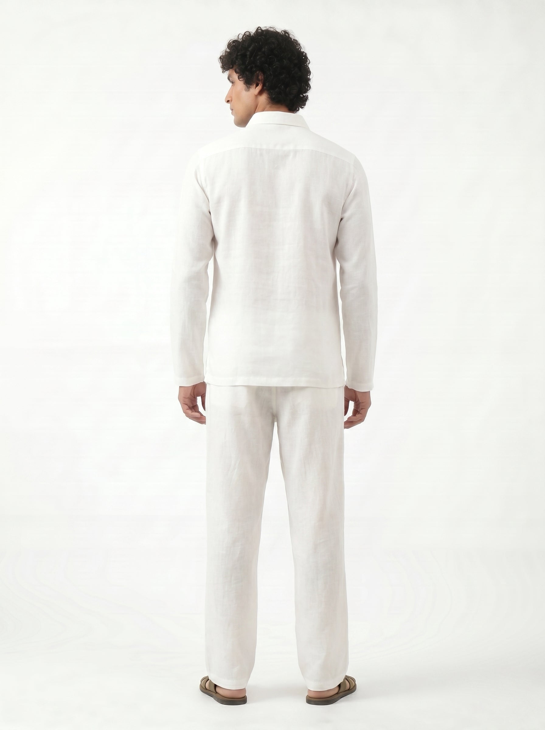 Aespen White Linen Kurta Pant for Men - Stylish and Comfortable Ethnic Wear