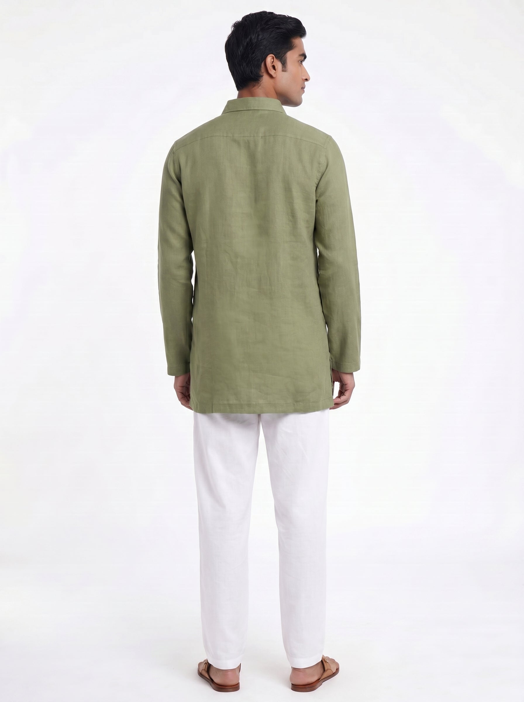 Aespen Dark Green Linen Kurta Pant Men - Stylish Comfort and Versatile Style