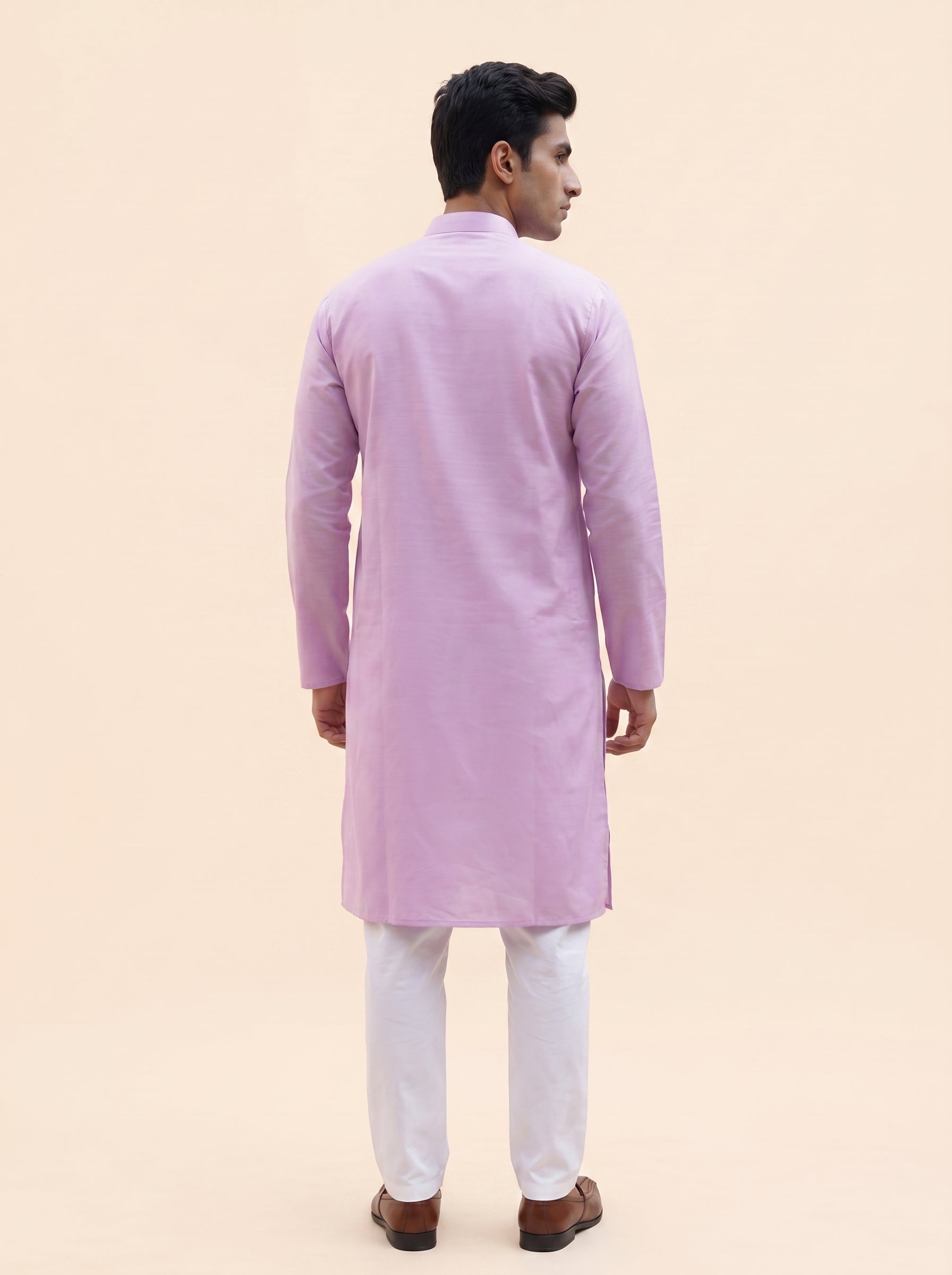 Aespen Lavender Luxe Kurta Pant Set for Men - Aespenfashion.com