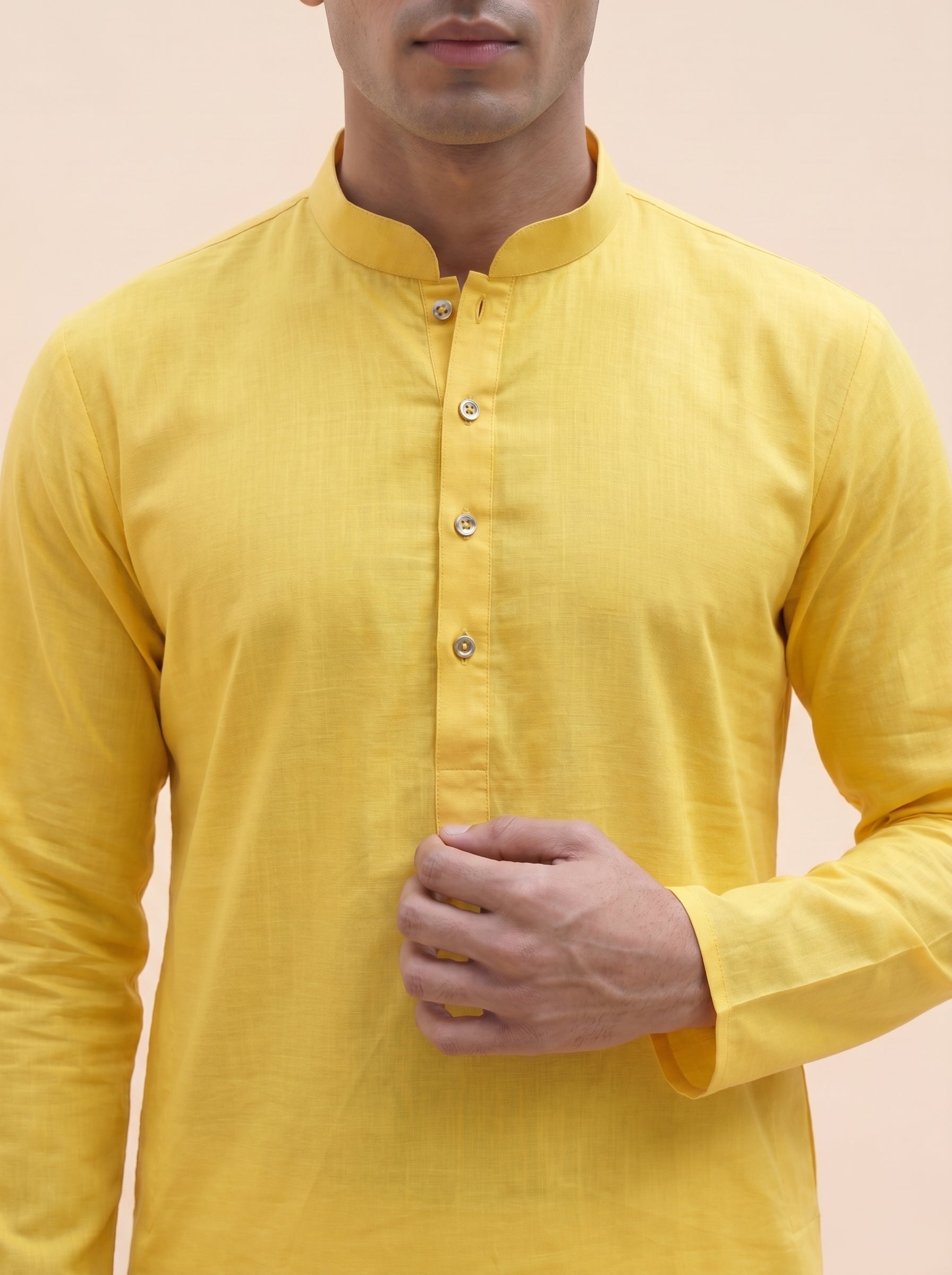 Aespen Sunray Yellow Kurta Pant for Mens - Aespenfashion.com