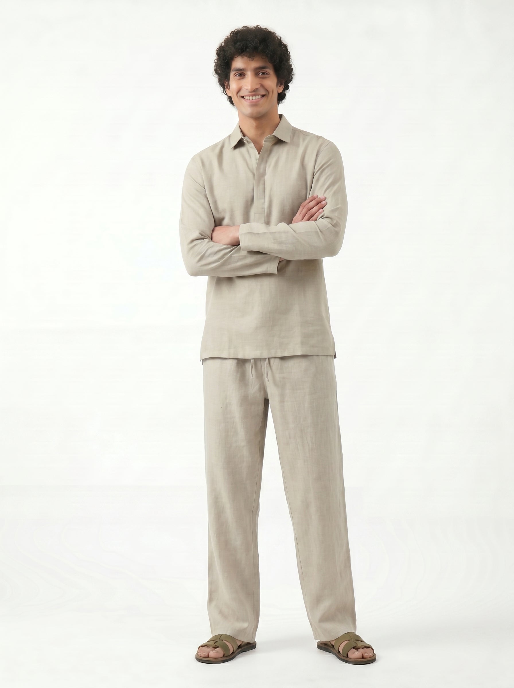 Aespen Mint Linen Kurta Pant for Men - Stylish and Comfortable Attire