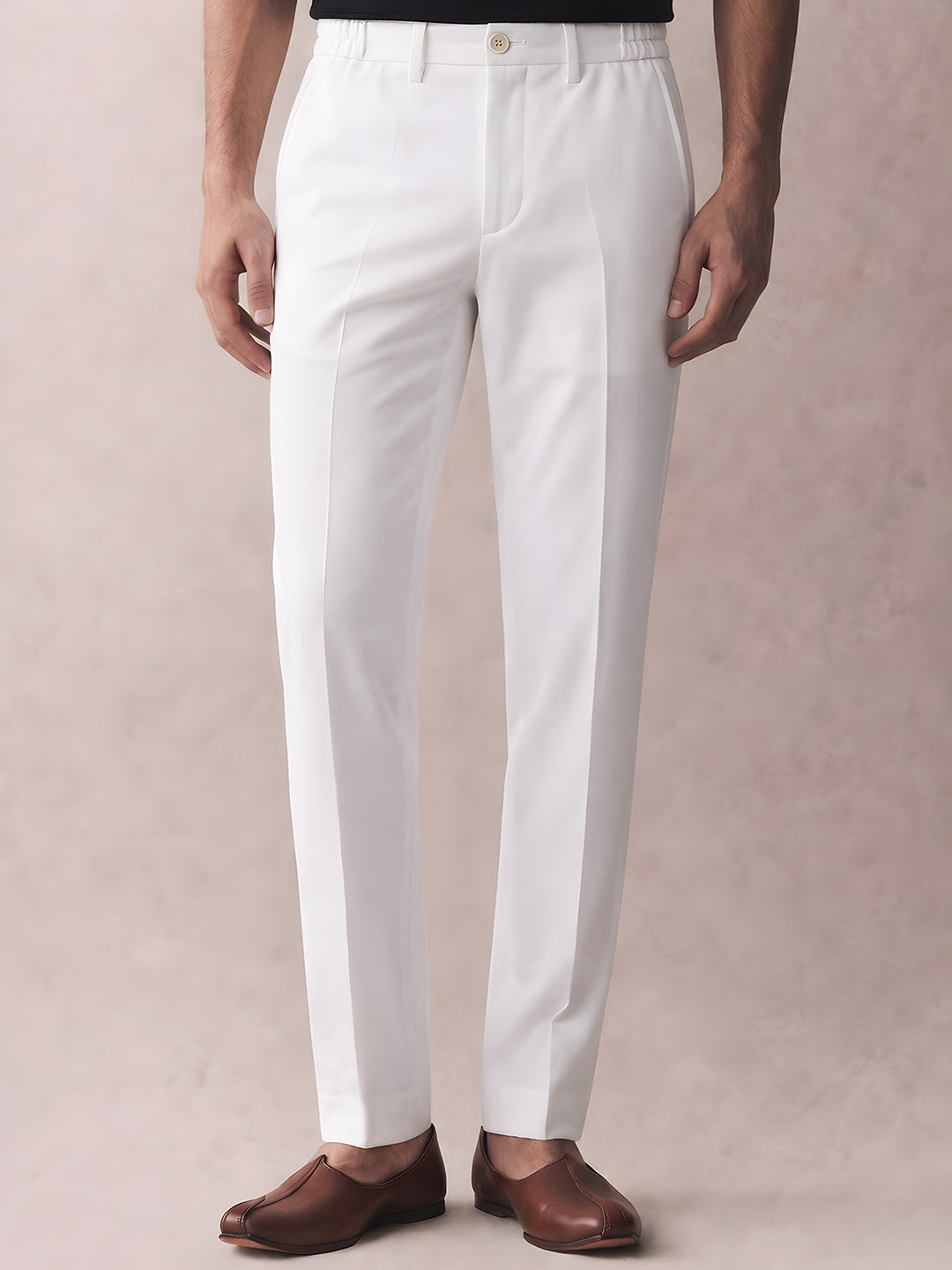 Aespen Luxe White Tailored Smart Trousers - Aespenfashion.com